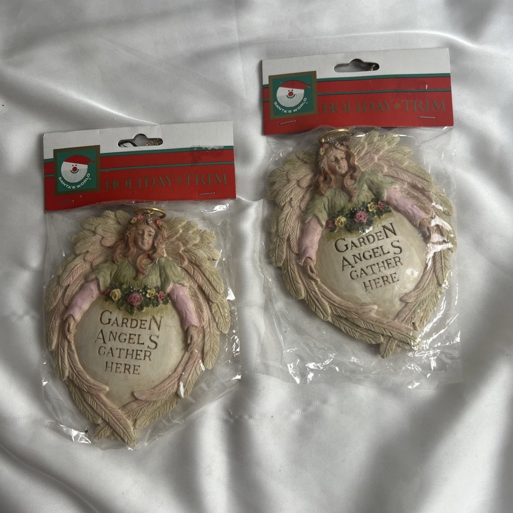 Kurt S Adler Angel Ornaments 2 Garden Angels Gather Here Santa's Holiday Trim